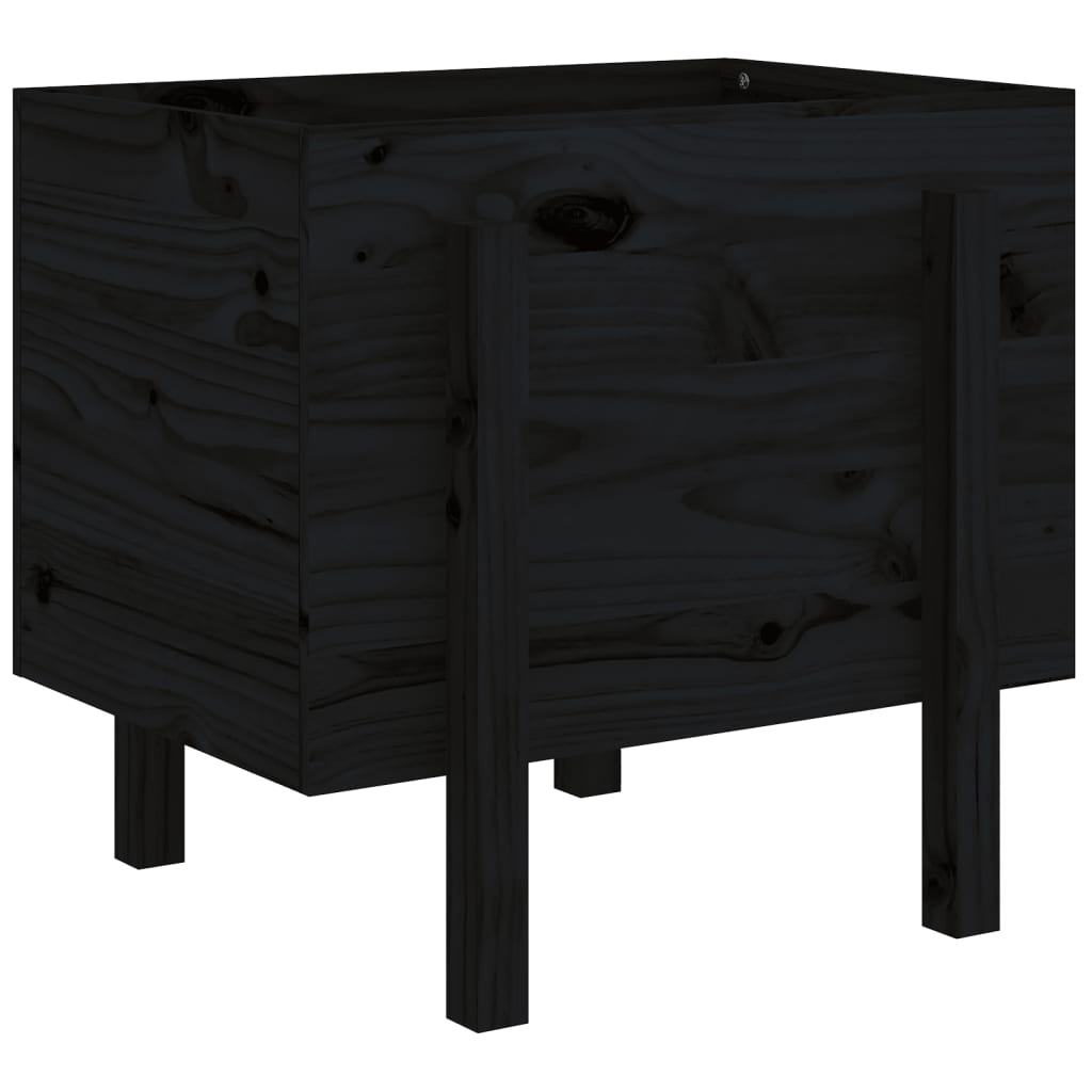 VIDAXX PLANTER 62X50X57 CM SOLID PINE TRÆ Sort