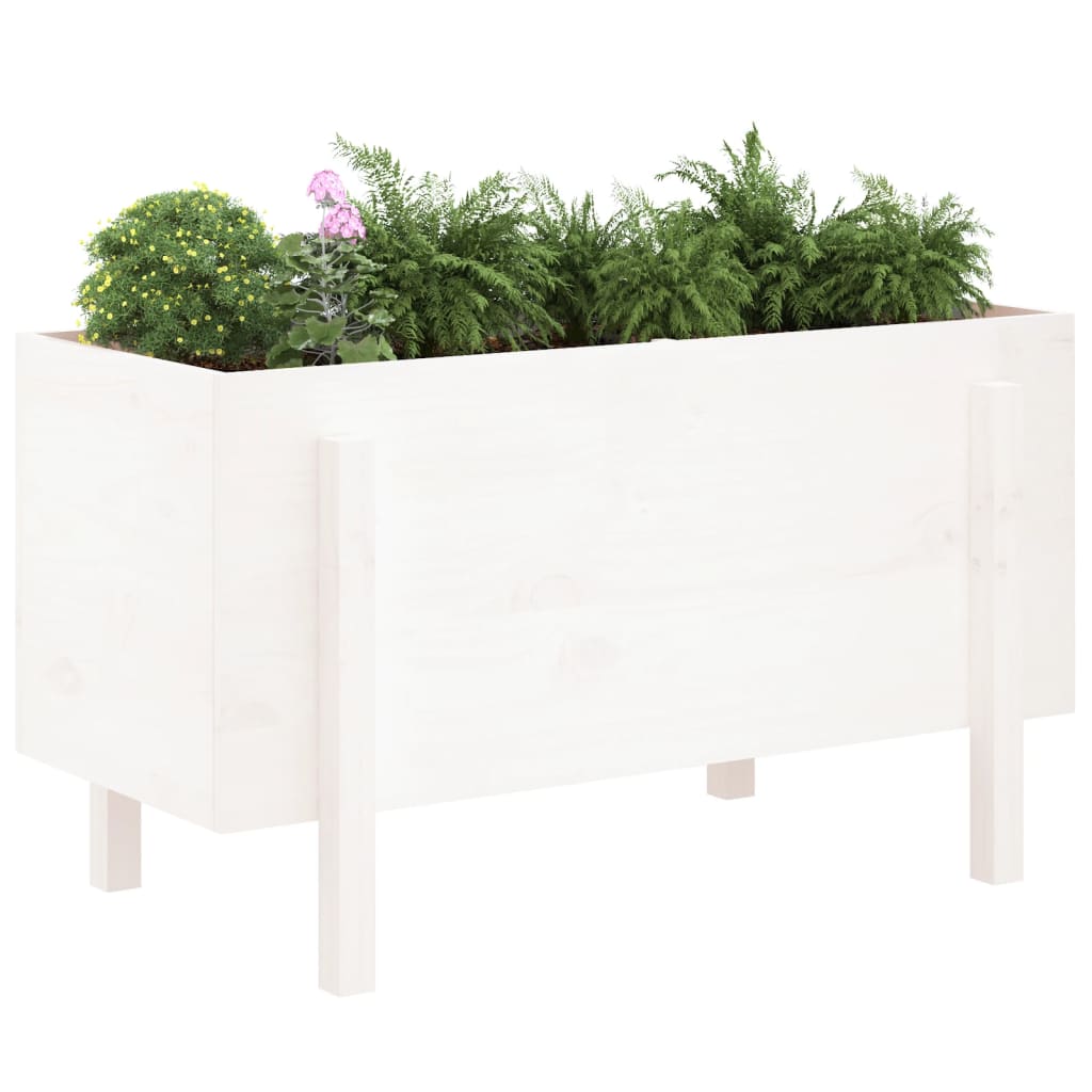 Vidaxx planter hævet 101x50x57 cm fast fyrretræ hvid