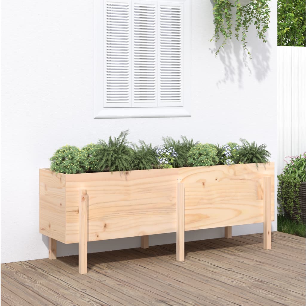 Vidaxl planter hævet 160x50x57 cm fast fyrretræ