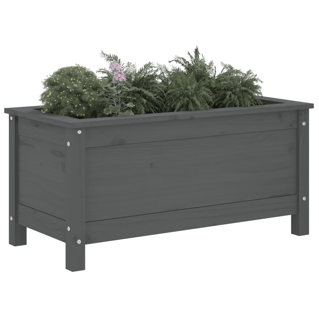 Vidaxx planter 82.5x40x39 cm Solid fyrretræ grå