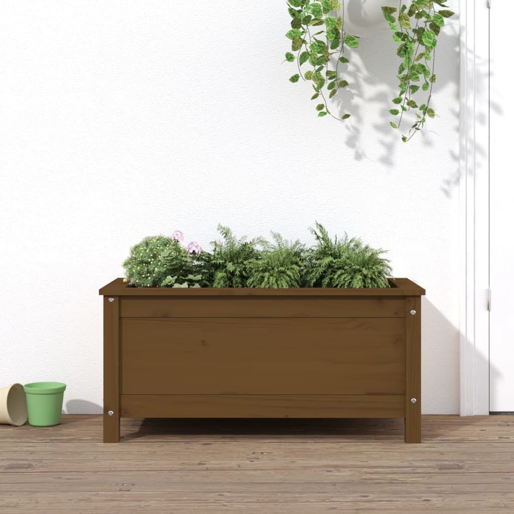 VIDAXX PLANTER 82.5x40x39 cm Solid fyrretræ Honningbrun