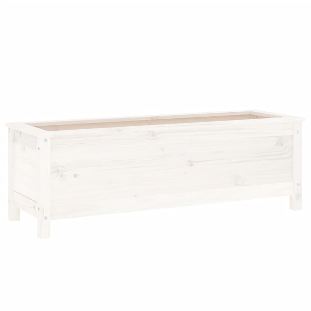 Vidaxx planter hævet 119,5x40x39 cm fast fyrretræ hvid