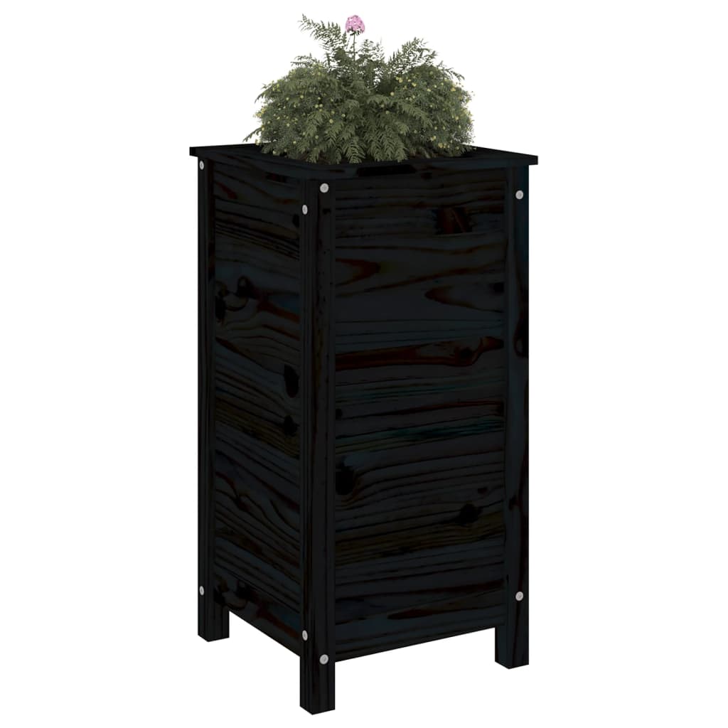 Vidaxx planter 40x40x78 cm Solid fyrretræ sort