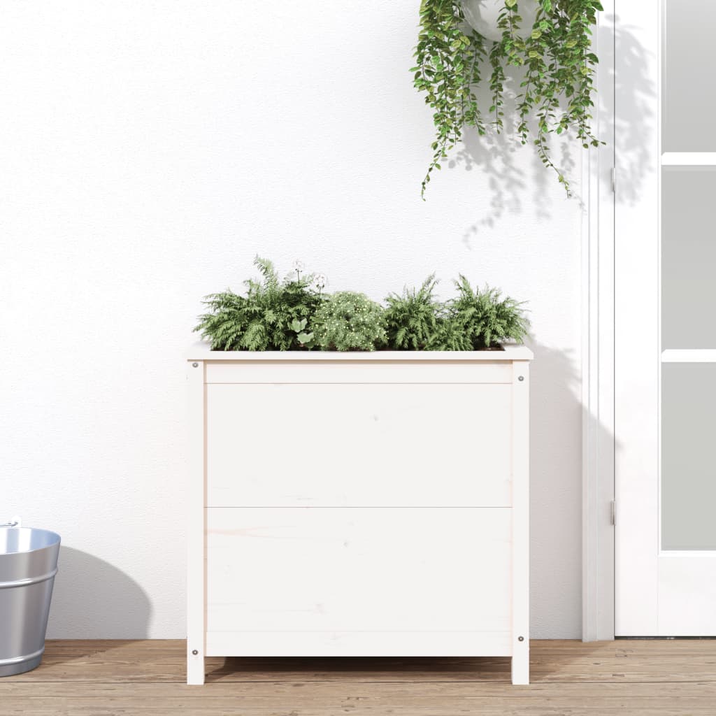 Vidaxx planter 82.5x40x78 cm Solid fyrretræ hvid