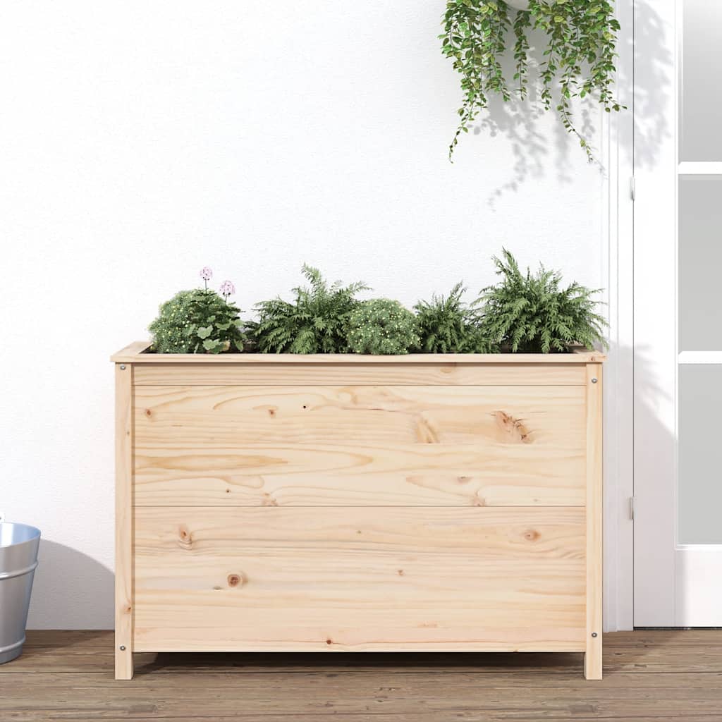 Vidaxl plantenbak verhoogd 119,5x40x78 cm massief grenenhout