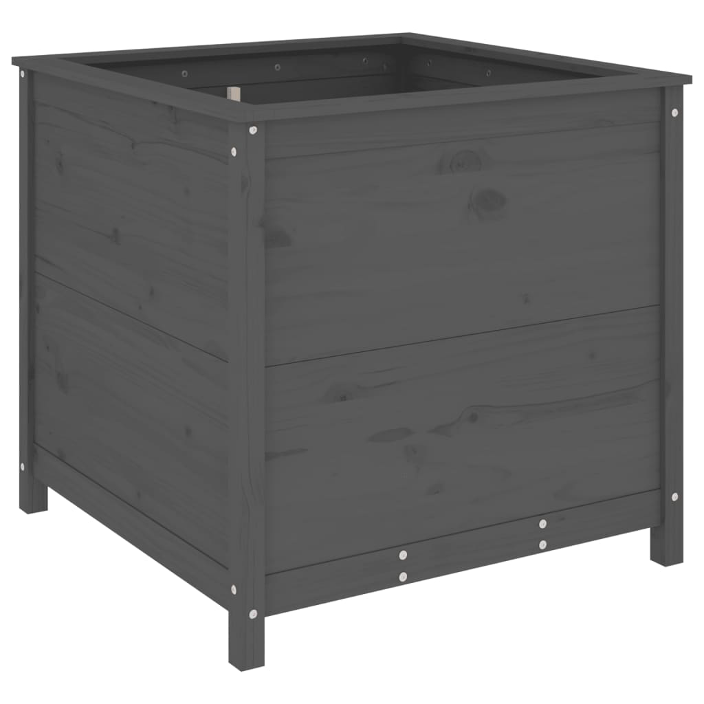 Vidaxx planter 82.5x82.5x78 cm Solid fyrretræ grå