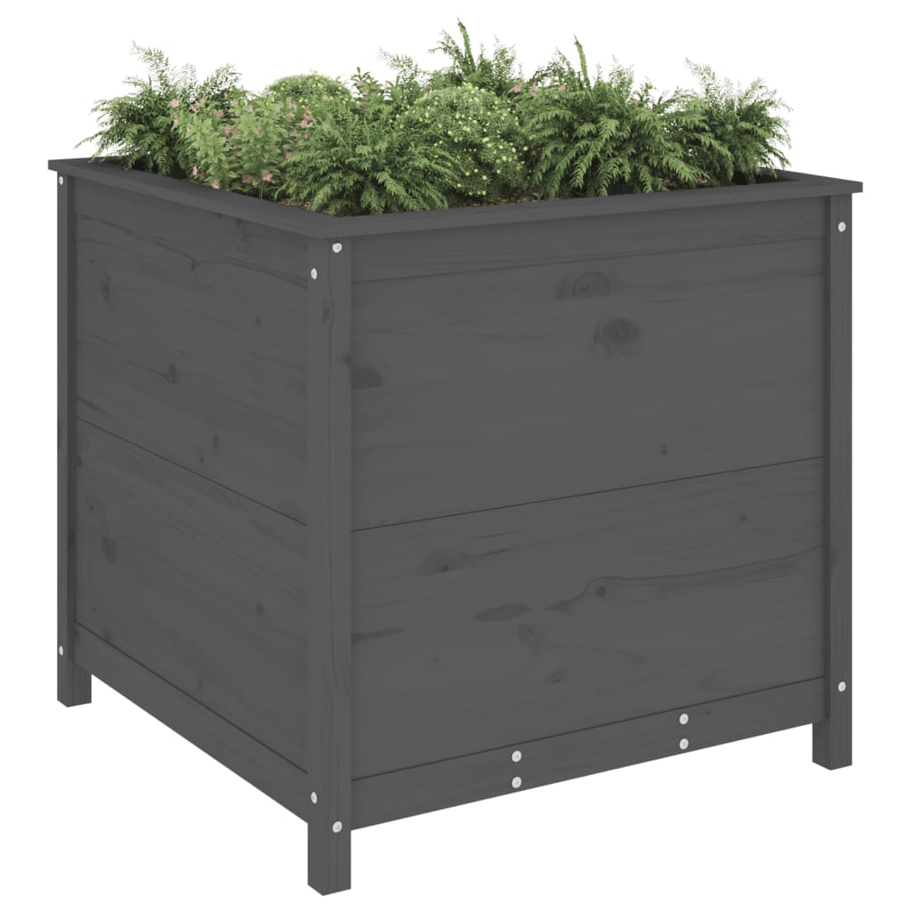 Vidaxx planter 82.5x82.5x78 cm Solid fyrretræ grå