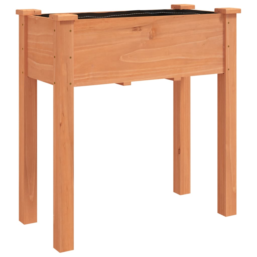 Vidaxx plantekasse med foring 71x37x76 cm massiv fyrretræ brun