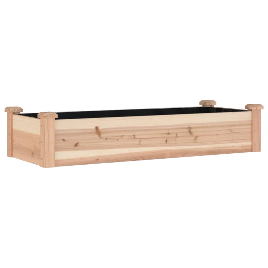 Vidaxx planter hævet med foring 120x45x25 cm fast fyrretræ