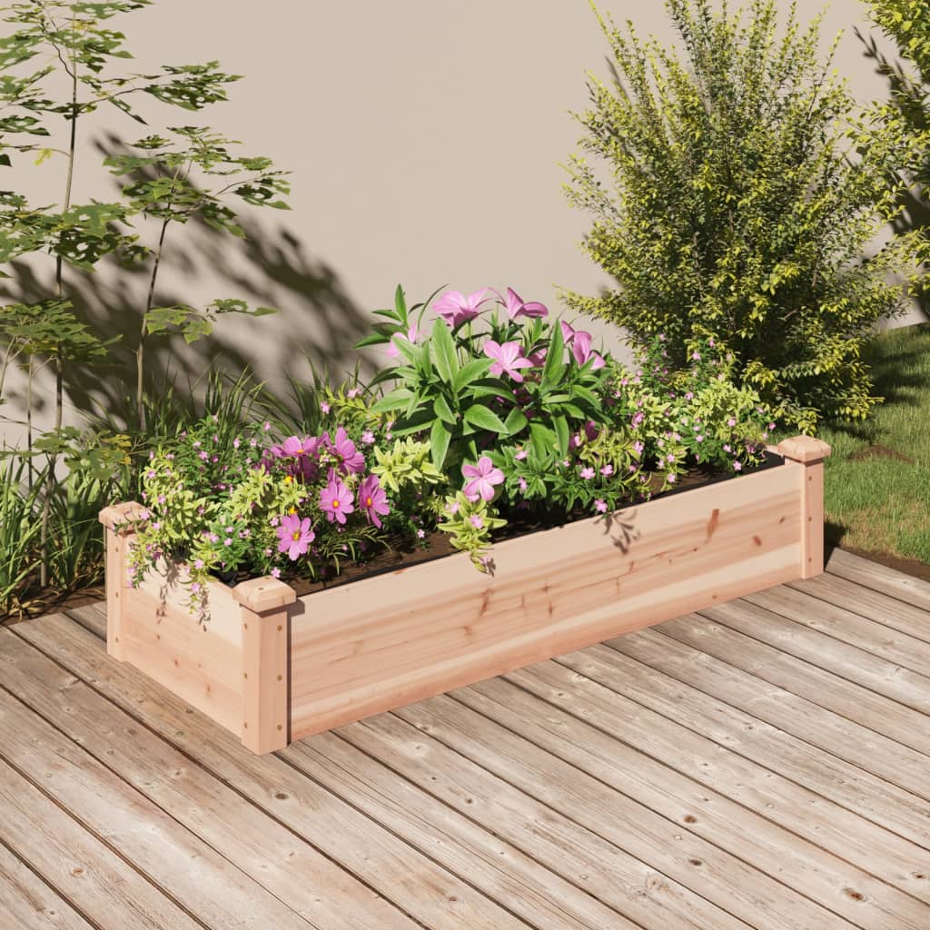 Vidaxx planter hævet med foring 120x45x25 cm fast fyrretræ