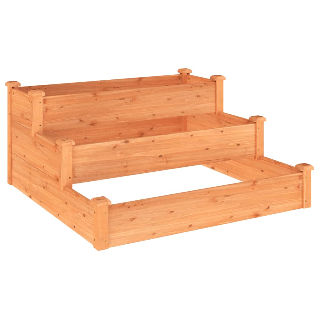 Vidaxx planter hævet 120x120x56 cm fast fyrretræ brun
