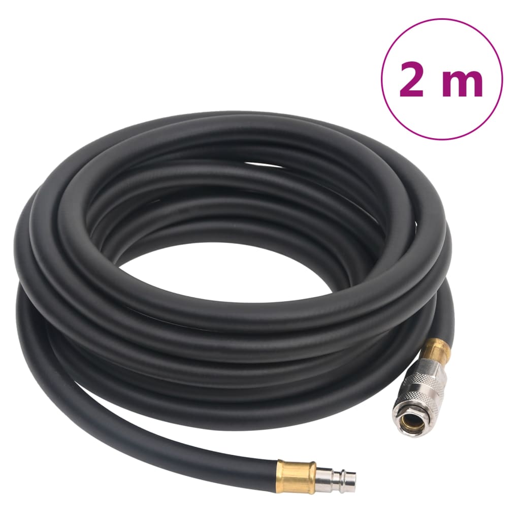 Vidaxl Air Slose Hybrid 0,6 '' 2 m gummi og PVC sort