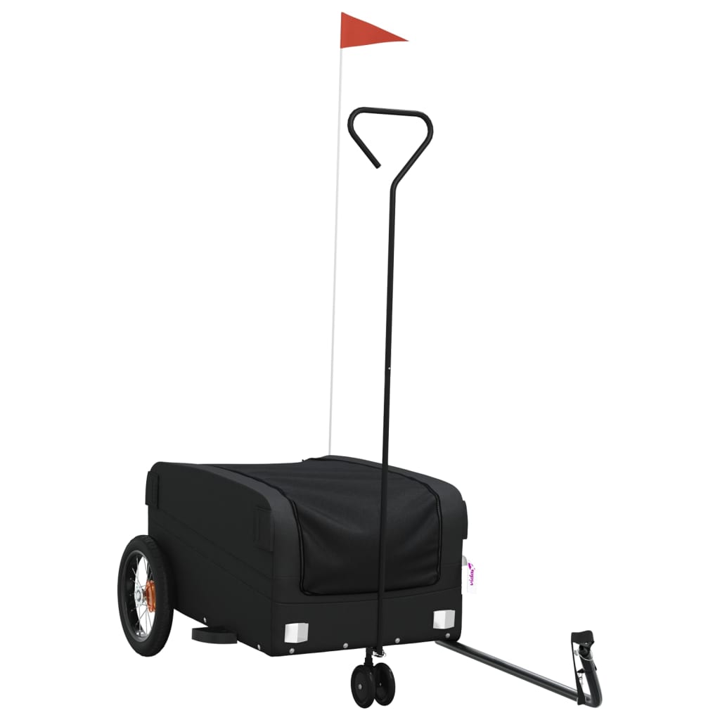 Vidaxl Bicycle Trailer 30 kg Iron Black