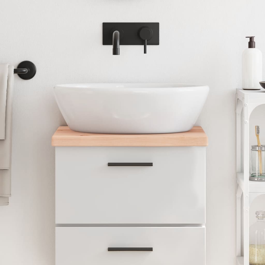 Vidaxx Washbasin Top 40x40x (2-4) cm ubehandlet fast træ