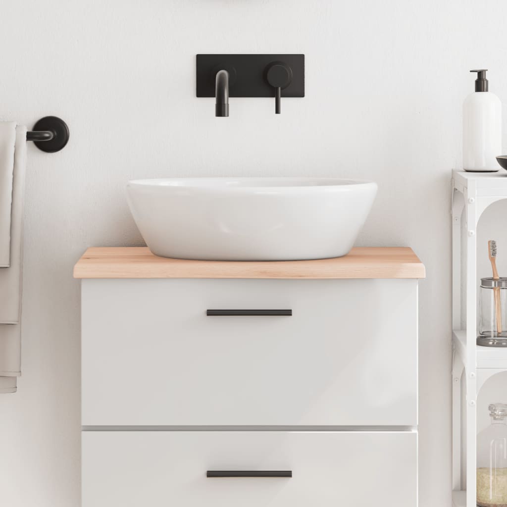 Vidaxx Washbasin Top 60x30x2 cm Ubehandlet fast træ