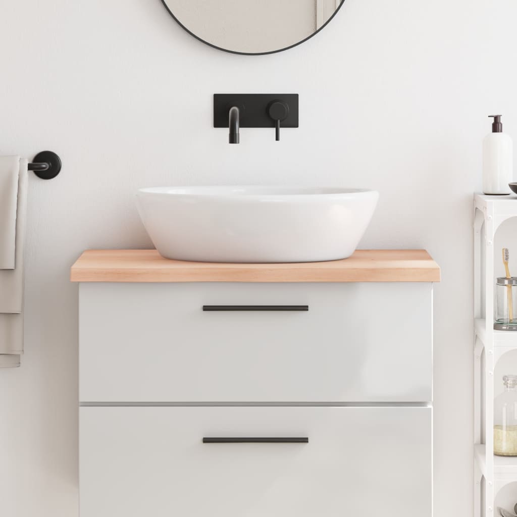 Vidaxx Washbasin Top 80x50x (2-4) cm ubehandlet fast træ