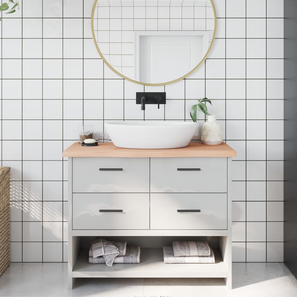 Vidaxx Washbasin Top 100x30x (2-4) cm ubehandlet fast træ