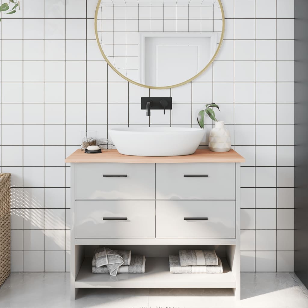 Vidaxx Washbasin Top 100x40x2 cm ubehandlet fast træ