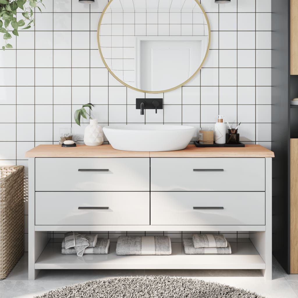 Vidaxl Washbasin Top 160x40x (2-4) cm ubehandlet fast træ