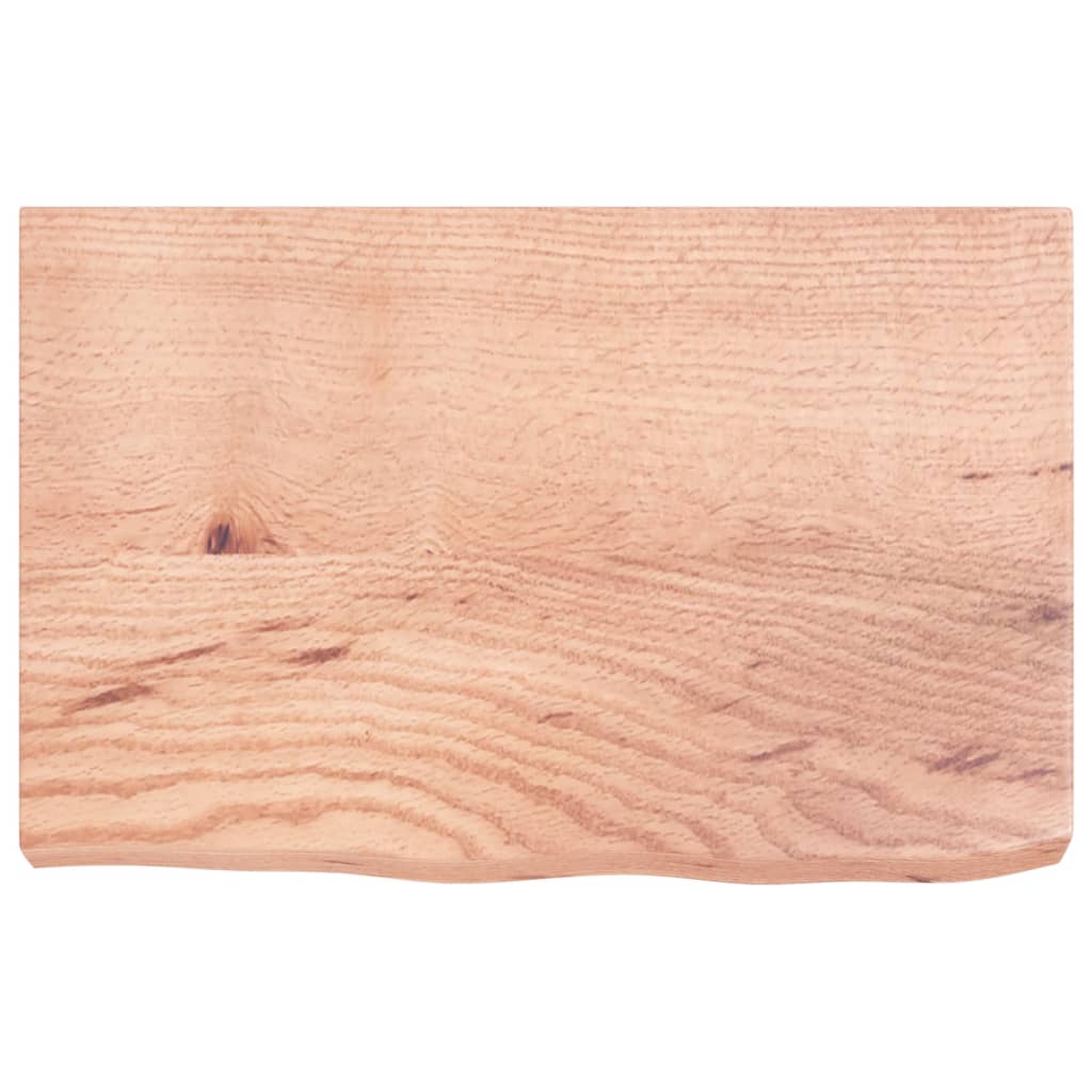 Vidaxl wastafelblad 60x40x(2-6) cm behandeld massief hout lichtbruin