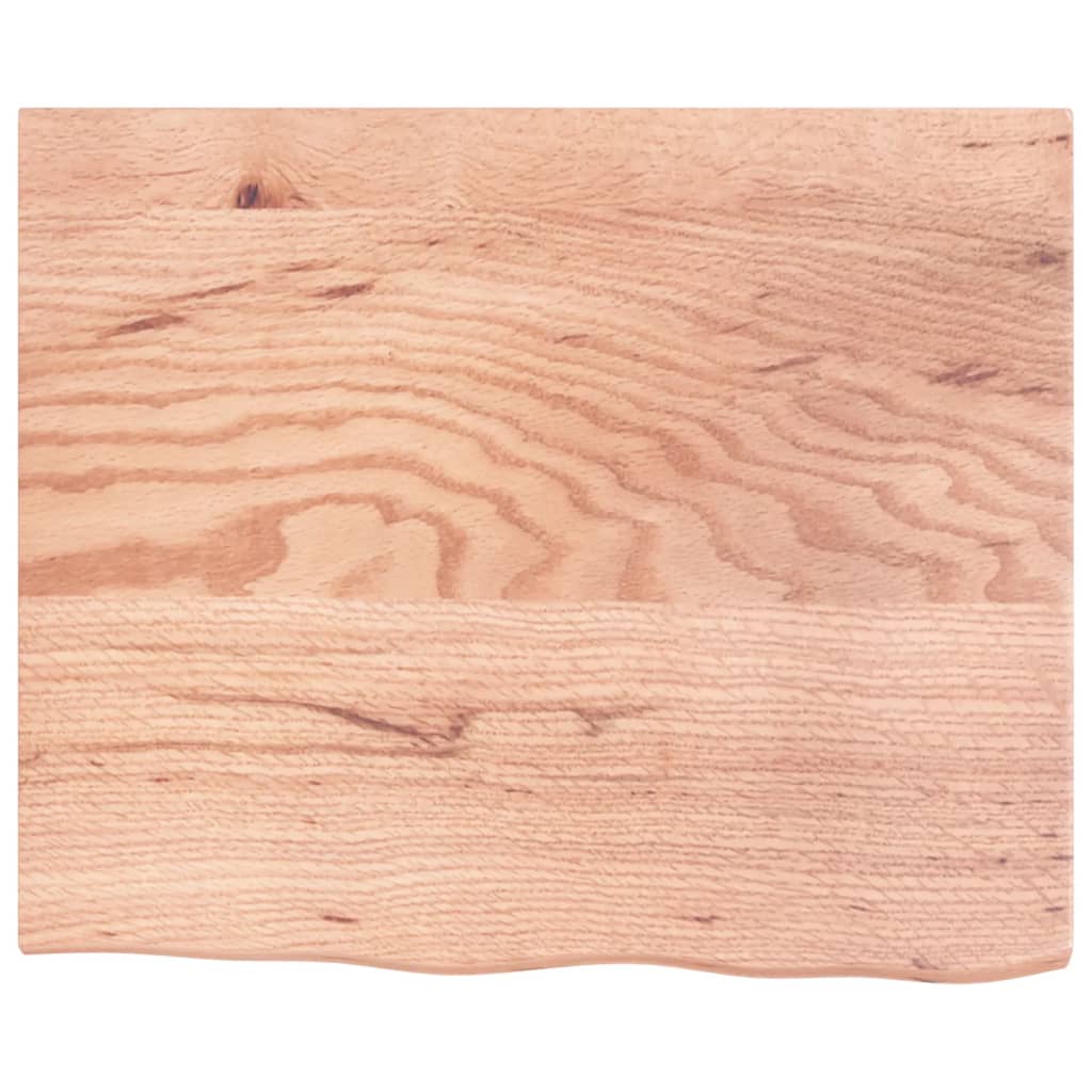Vidaxl wastafelblad 60x50x2 behandeld massief hout lichtbruin