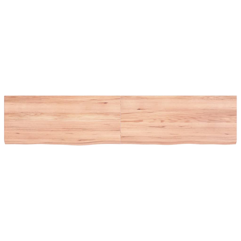Vidaxx Washbasin Top 140x30x (2-4) cm behandlet fast træ lysebrun
