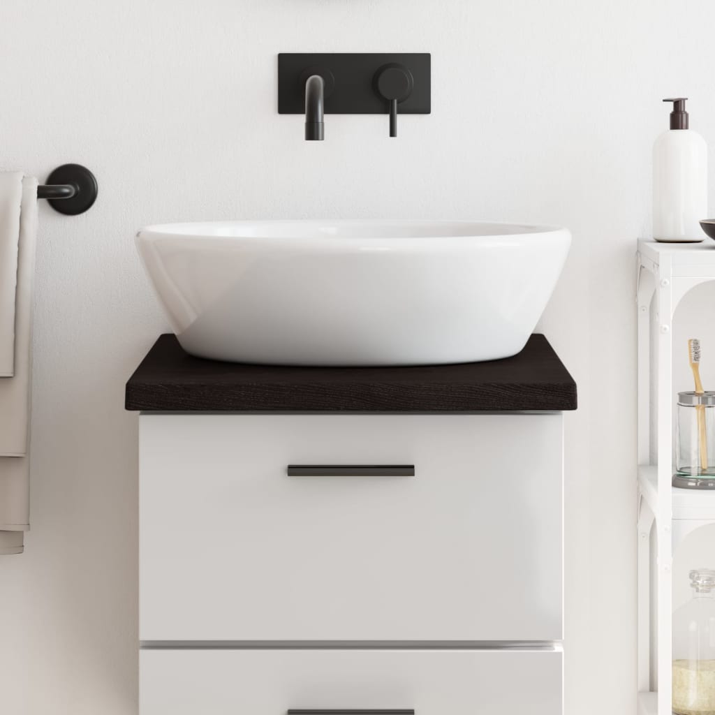 Vidaxx Washbasin Top 40x60x (2-4) cm behandlet massivt træ mørkebrun