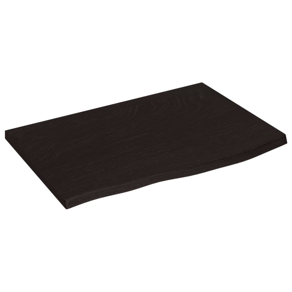 Vidaxx Washbasin Top 60x40x2 cm behandlet massivt træ mørkebrun