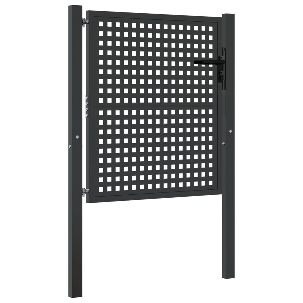 Vidaxl Gate 105x150 cm stål antracit