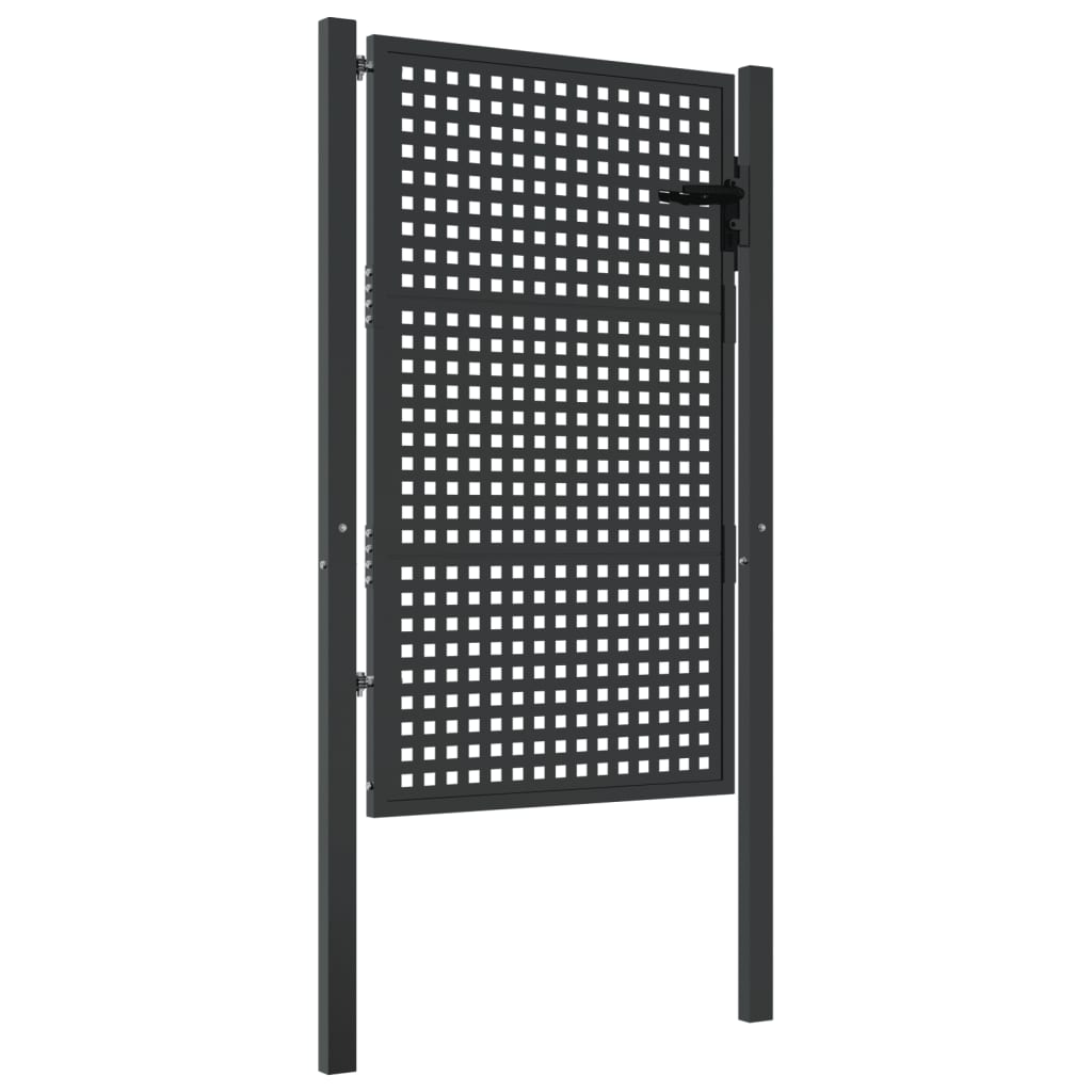 Vidaxl Gate 105x200 cm stål antracit