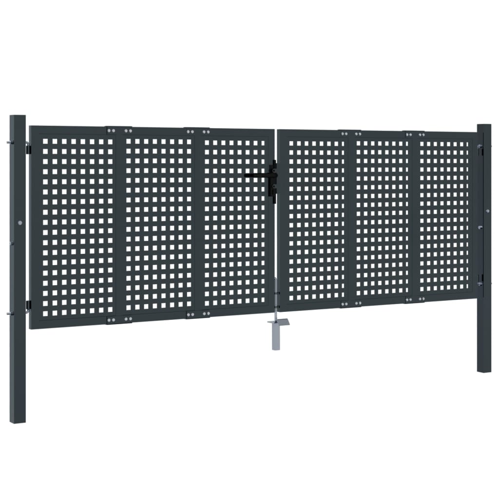 Vidaxl Gate 300x125 cm stål antracit