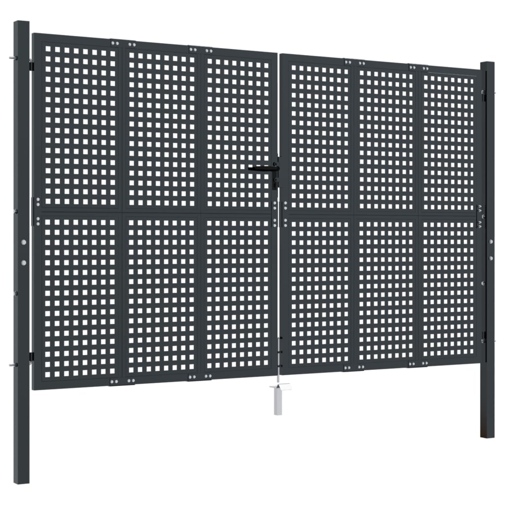 Vidaxl Gate 300x175 cm stål antracit