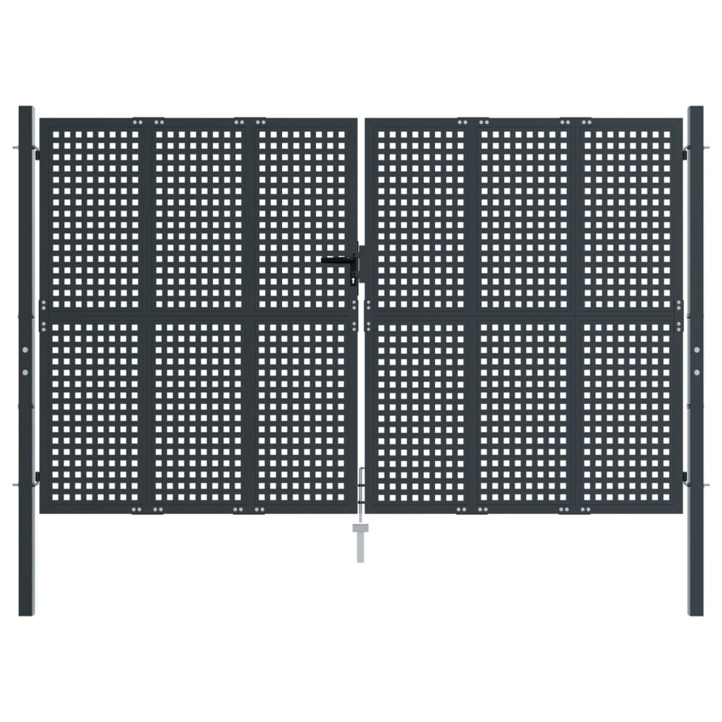 Vidaxl Gate 300x175 cm stål antracit