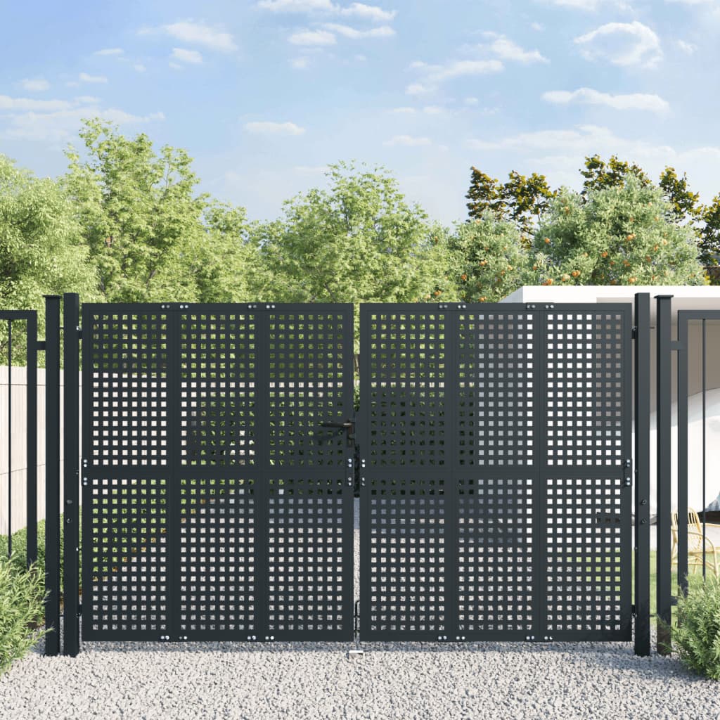 Vidaxl Gate 300x200 cm stål antracit