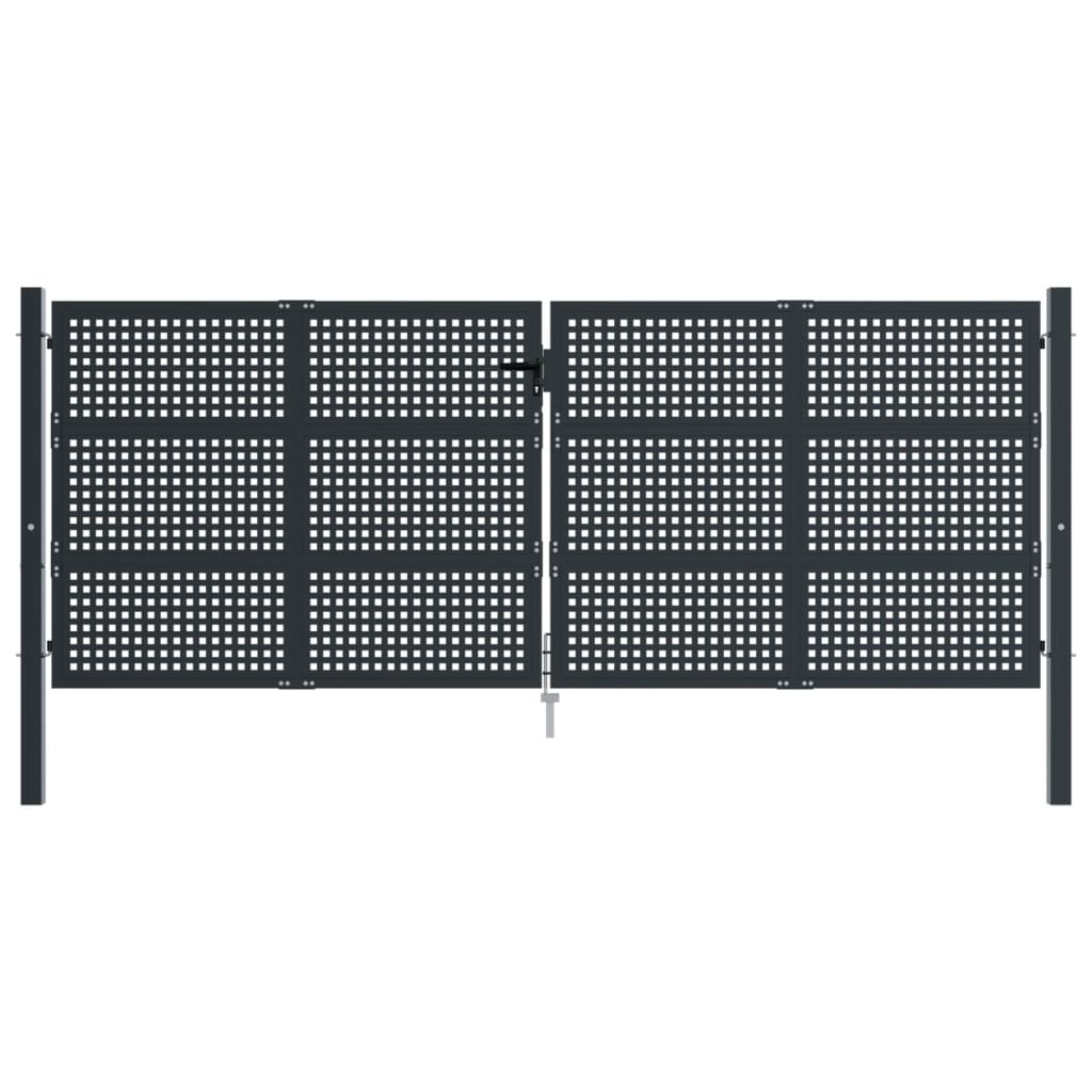 Vidaxl Gate 400x175 cm stål antracit