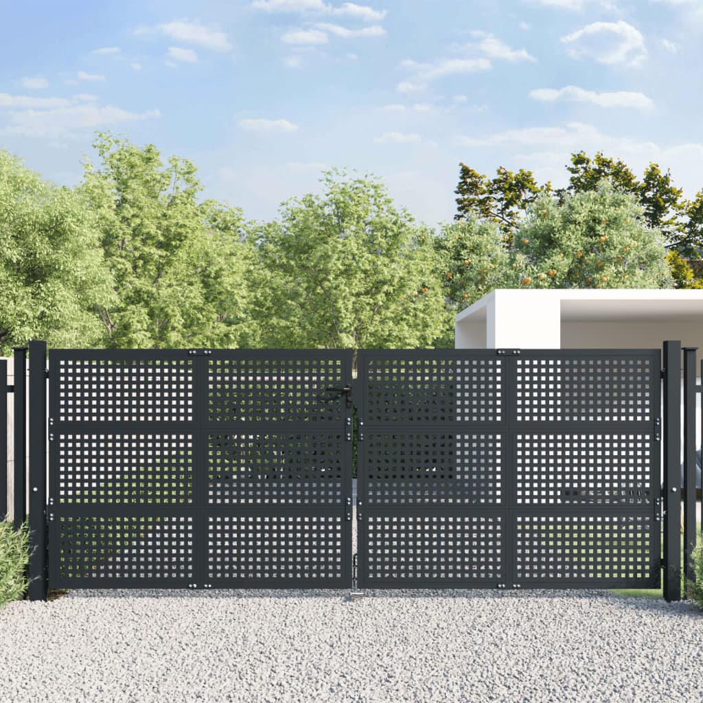 Vidaxl Gate 400x200 cm stål antracit