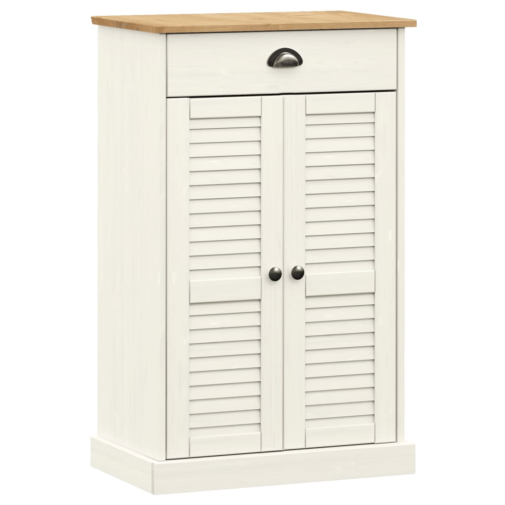 Vidaxx Shoe Cabinet Vigo 60x35x96 cm Solid Pine Wood White