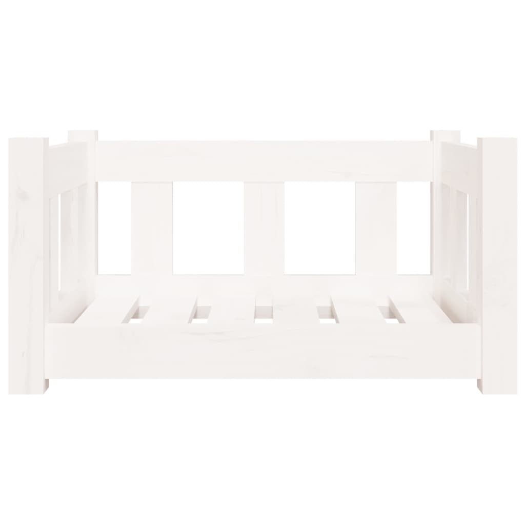 Vidaxl Dog Basket 55.5x45.5x28 cm Solid Pine White