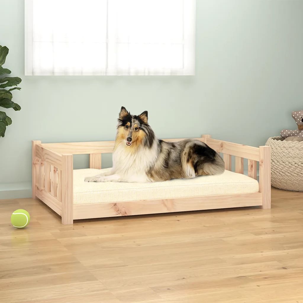 Vidaxl Dog Basket 95.5x65.5x28 cm Solid fyrretræ