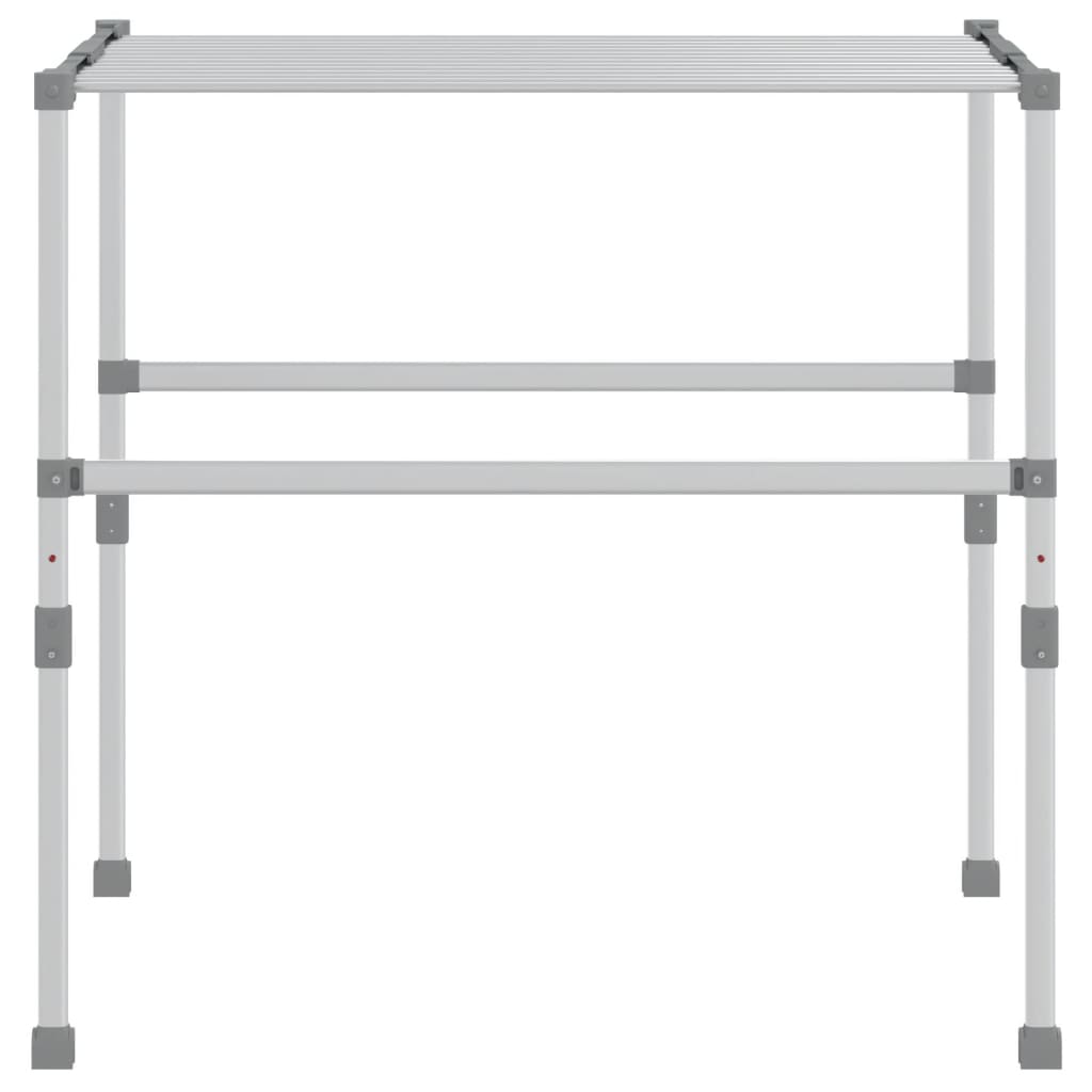 Vidaxl droogrek 83x(50-55)x(40-85) cm aluminium