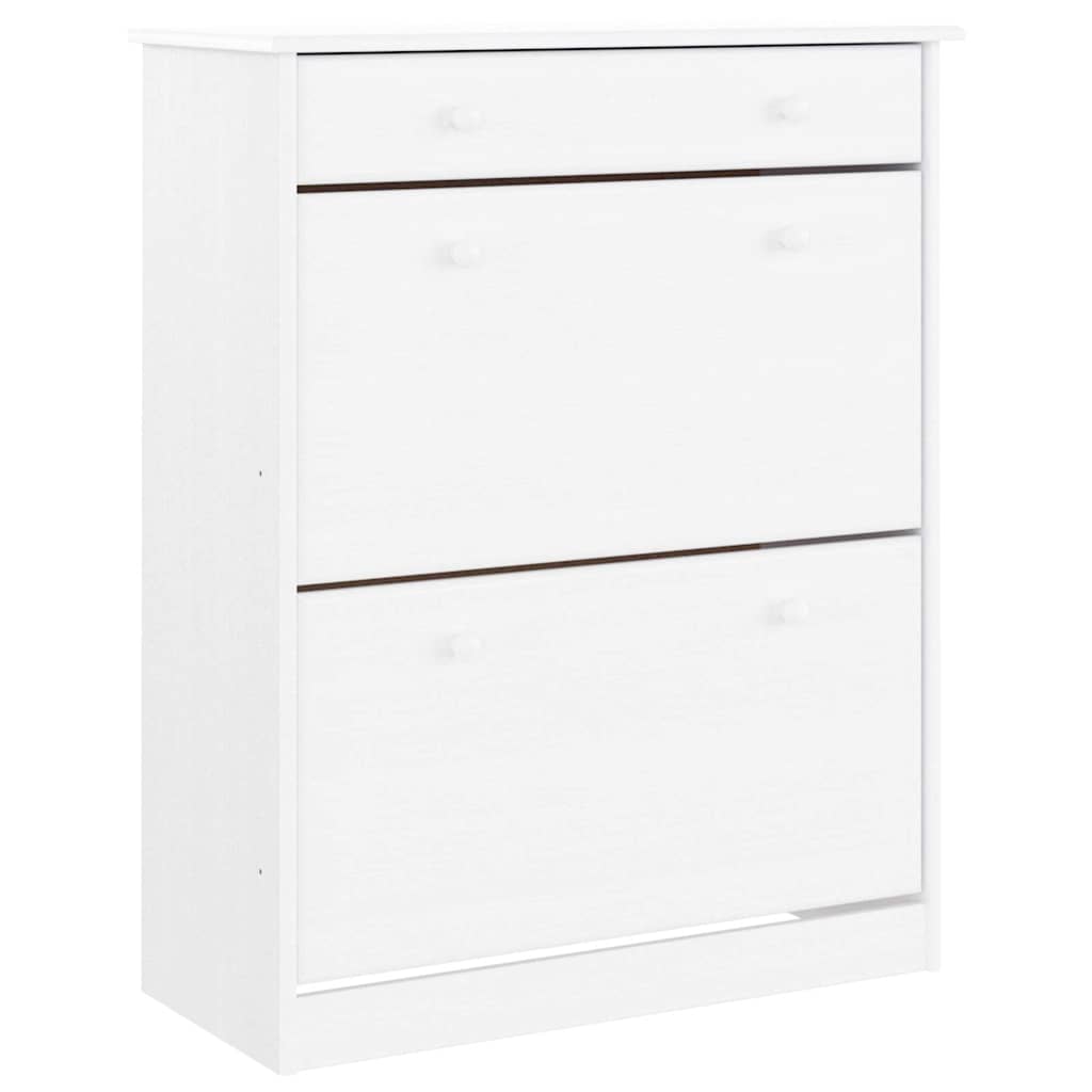 Vidaxx sko kabinet alta 77x35x96 cm solid fyrretræ hvid