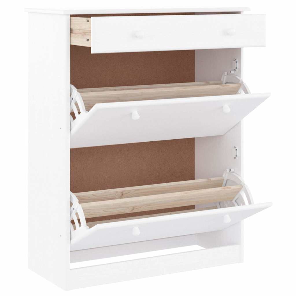 Vidaxx sko kabinet alta 77x35x96 cm solid fyrretræ hvid
