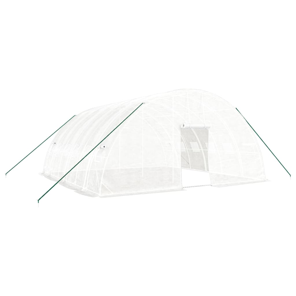 Vidaxl Garden Greenhouse med stålramme 36 m² 6x6x2,85 m hvid