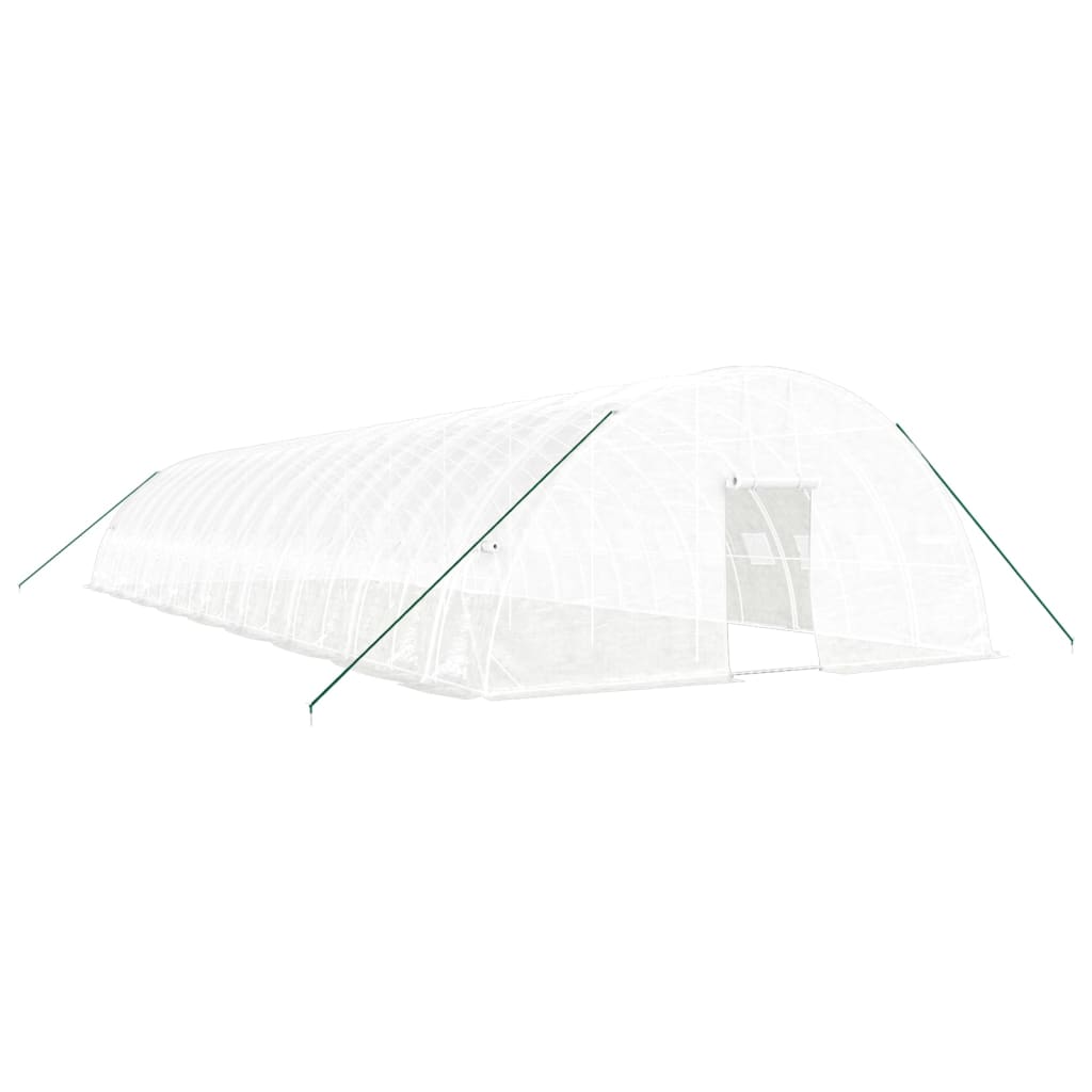 Vidaxl Garden drivhus med stålramme 108 m² 18x6x2,85 m hvid