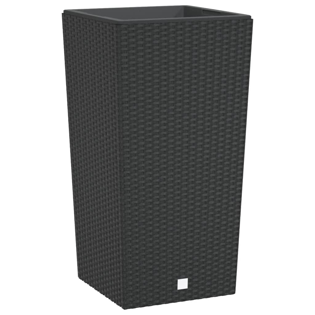Vidaxl Planter med aftagelig bakke rottan Look 21 49 L PP Anthracite