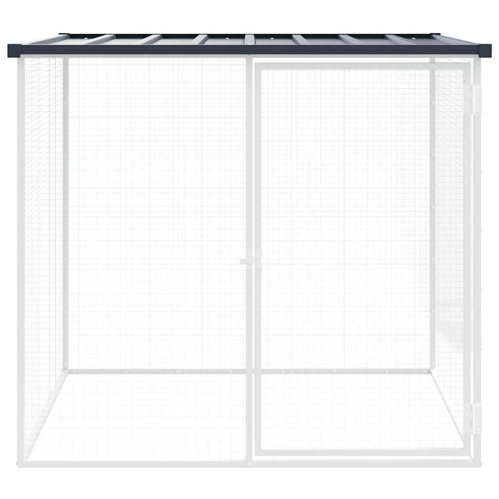 Vidaxx Choldkoloop med tag 103x98x90 cm galvaniseret stål antracit