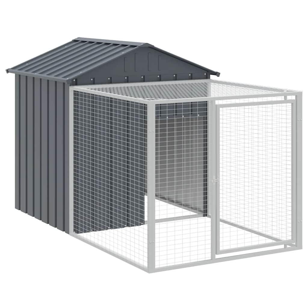 Vidaxx hønsegård med run antracit 117x201x123 cm galvaniseret stål