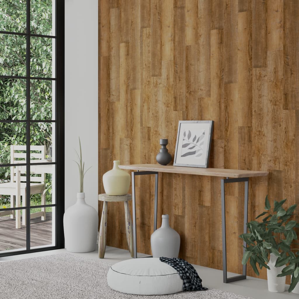 Vidaxl Wall Panels Wood Look 4,12 m² PVC Brown