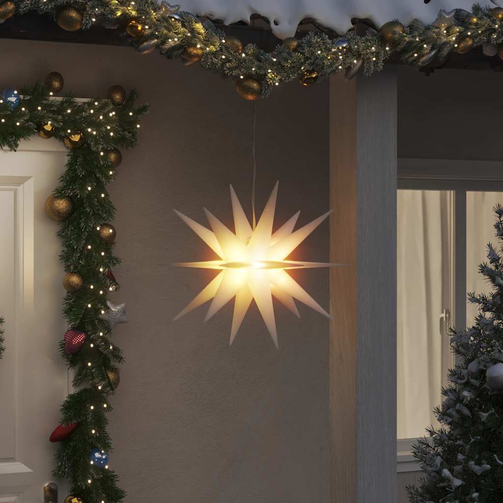 Vidaxl kerstlampen met led's 3 st inklapbaar 57 cm wit