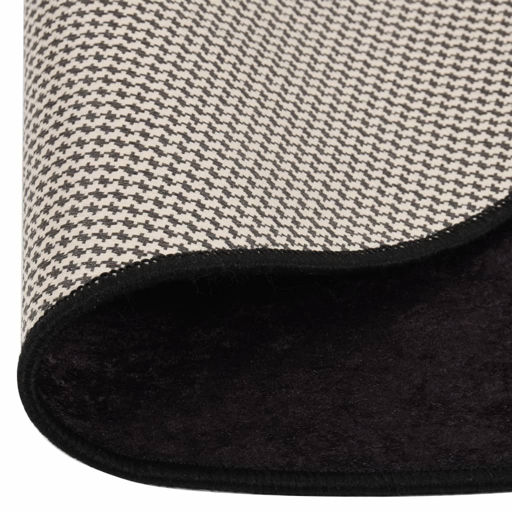 Vidaxl vaskbart anti-slip tæppe Ø 200 cm antracit